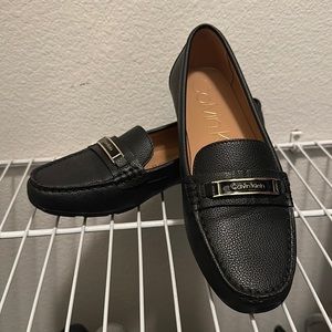 Black Calvin Klein women’s loafers